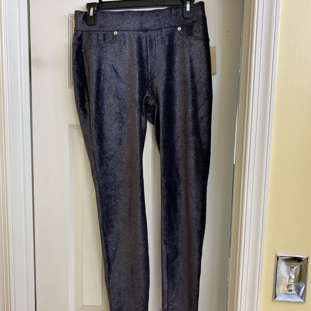 Black and Silver Pants